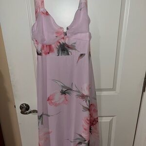 Lulus Floral Pink Maxi Dress